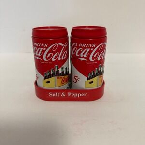 COCA-COLA Tin Salt and Pepper Set ~l